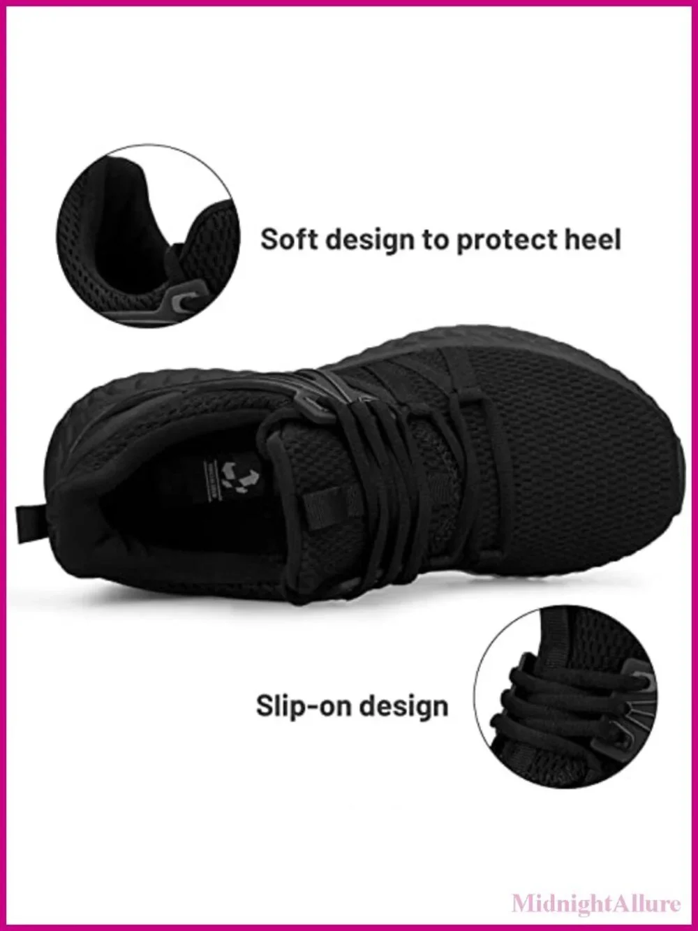 Breathable Knit Women's Slip On Running Sneakers Casual Tennis Shoes